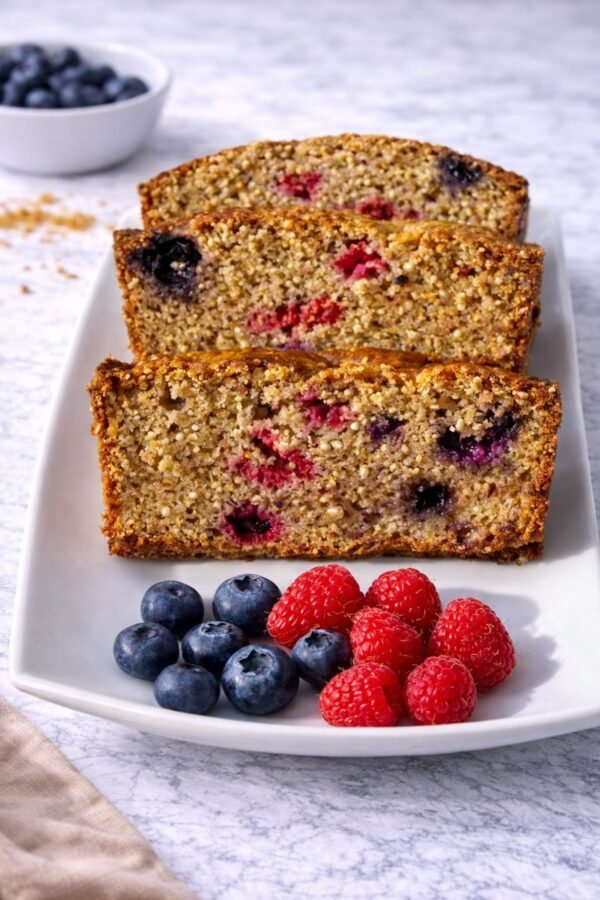 quinoa_cake_012 Nutritious apple and red fruit quinoa cake